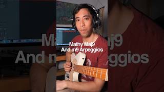 Mathy maj9 and m9 arpeggios in standard #mathrock #midwestemo #guitarlesson #postrock #jazzguitar