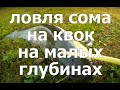 Ловля сома на квок на глубинах от 2 да 5 метров. Учимся читать эхолот.#рыбалка #сом #квок