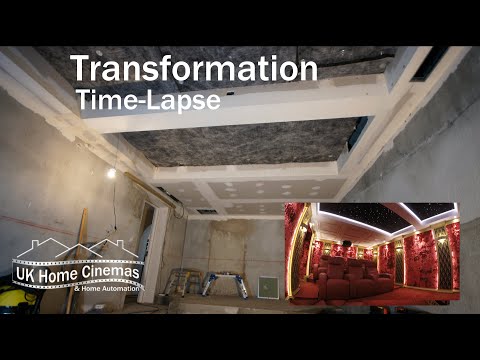 Time-Lapse From Concrete Box To Art Deco Movie Room