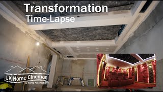 TimeLapse From Concrete Box To Art Deco Movie Room