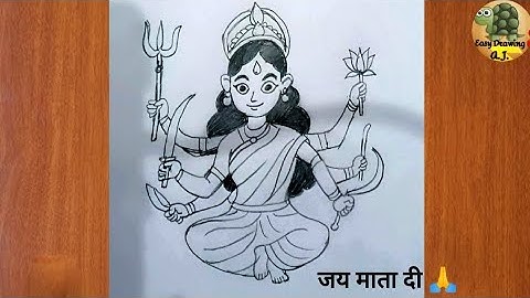 Maa durga drawing I devi drawing easy l maa durga pencil drawing easy I chitra