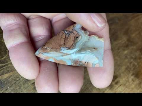Brecciated Youngite with Druzy Cabochon