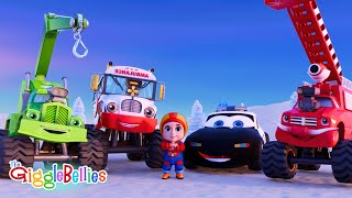 Types Of Vehicles Fire Truck, Ambulance & Police Car Nursery Rhymes - Gigglebellies