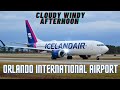 [4K] PLANE SPOTTING WINDY AFTERNOON ORLANDO INT'L AIRPORT 767,777 SW SPECIAL  AIRCRAFT ID 2/15/22.