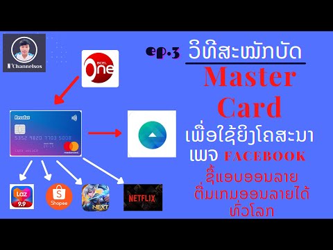 ep3ວິທີສະໝັກບັດ MasterCard ເພື່ອໃຊ້ຍິງໂຄສະນາ ຊື່ເຄື່ອງໃນLazada, shoppee ແລະ ຊື້ແອບທີເປັນ Premium ໄດ້