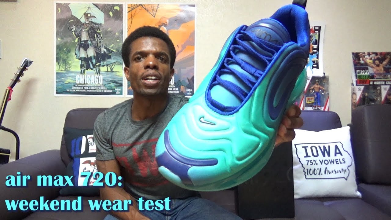 Weekend Wear Test: Nike Air Max 720 "Deep Royal Blue" (AO2924 400) - YouTube