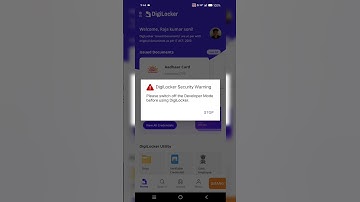 Digilocker Security Warning Please switch off the Developer Mode before using DigiLocker #shorts