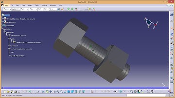 Catia Tutorials/ How to simulate Threaded screw and Nut/ DMU kinematic Workbench/ Screw joint Part 3
