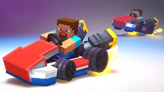#mariokart style gokarts in #minecraft ! [Mythicmobs x Modelengine]