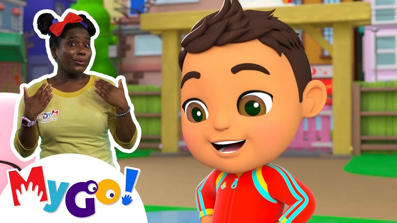 Splash Song | Lellobee | Nursery Rhymes | MyGo Sign Language For Kids ...