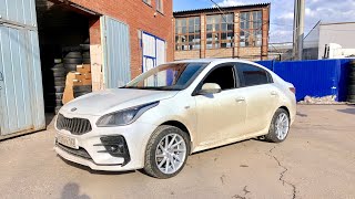 r17 VOSSEN вертушки на Kia Rio плюс бампер робот r17 VOSSEN вертушки на Kia Rio плюс бампер робот