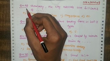 50.Soil Structure And Clay Mineralogy Objective Questions || MCQ Questions From Soil Mechanics ||