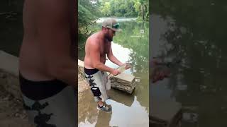 Bassquatch agrees 😂#snotrocket #missouri #outdoors #fishing #chainpickerel #bigboy #fish #river