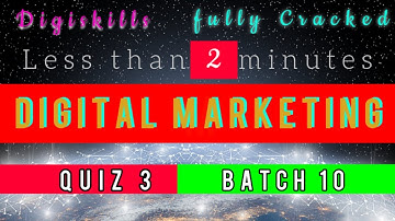 Digital Marketing quiz 3 Batch 10 | Digiskills | #shorts #ManzoorMohmand