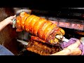 바삭함의 끝판왕! 돌돌말아 4시간 구워먹는 돼지고기! / Roasted roll pork belly | Indonesian Street Food