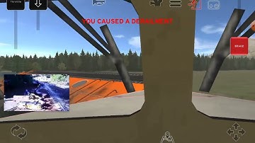 freight train crash in train and rail yard simulator (sound train crash)