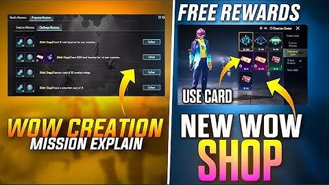 Wow Creation Missions Explain | New Wow Shop Free Outfit | How to Use  Creation Permotion Card Wow