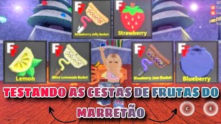 TESTANDO TODAS AS MARRETAS DE CESTA DE FRUTAS NO MARRETÃO- ROBLOX - FLEE THE FACILITY❤💛💜