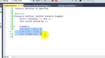 Scenario outlines in SpecFlow