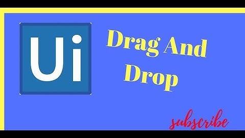 Drag And Drop In UiPath Rpa Demo