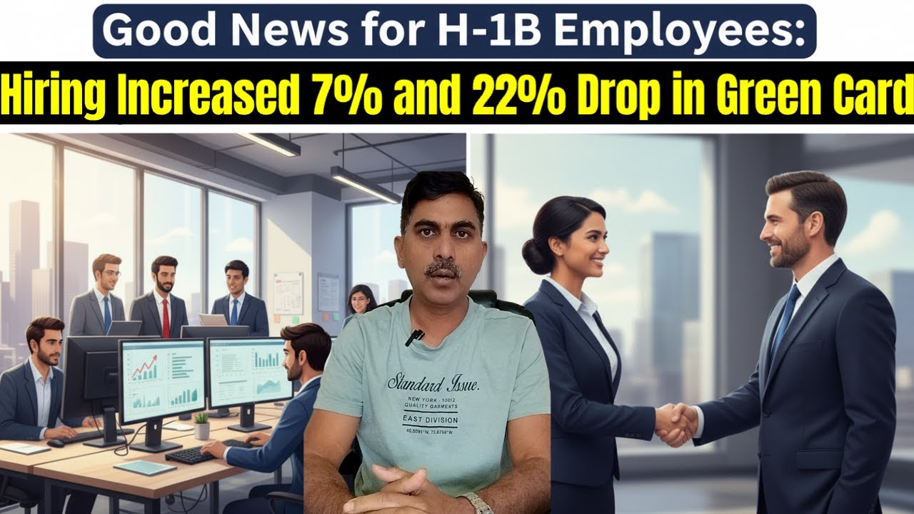 Good News for H‑1B Employees: Hiring Is Up by 7% in 2025 | 22% Drop in Green Card
