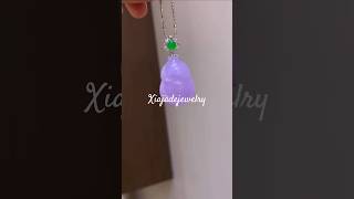 Natural Jadeite Pendant 💜 #jade #jewelry #luxury #beauty #necklace #gemstone #shorts #handmade #new
