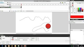 Membuat Animasi pergerakan mengikuti arah garis (Quide)  menggunakan micromedia flash 8 screenshot 5
