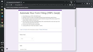 Tutorial penggunaan Selenium Python untuk pengisian Google Form secara automatis