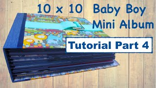 TUTORIAL 10 x 10 Baby Mini Album - Part 4 - Album Cover