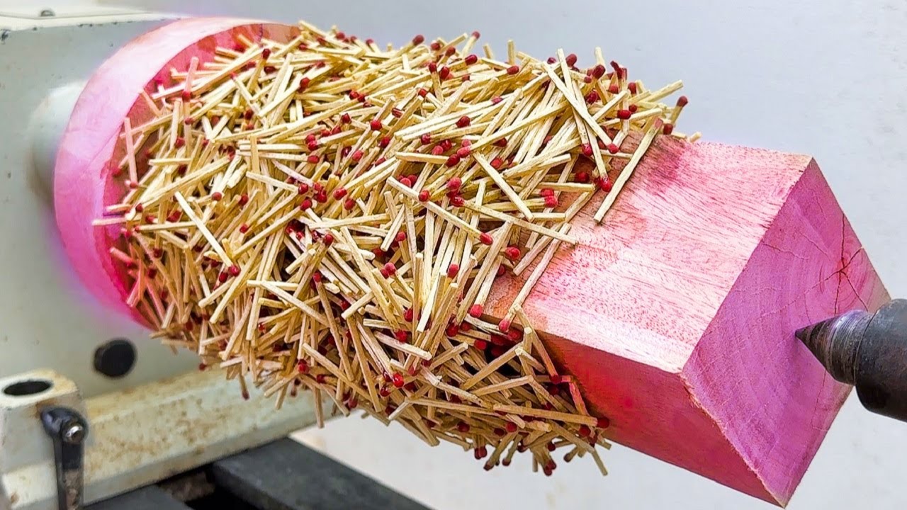 Amazing Woodturning ART - Amazing Woodworking Ideas Using Matches!! Lifetime Projects I Want You See