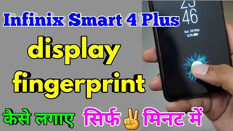 How To Display Fingerprint Lock Infinix Smart 4 Plus | Infinix Smart 4 Plus Display Fingerprint Lock