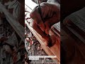 Detailed Wood Carving Work Tool Using Manual Chisel Technique #worktool