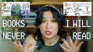 Books I refuse to read: anti-TBR tag