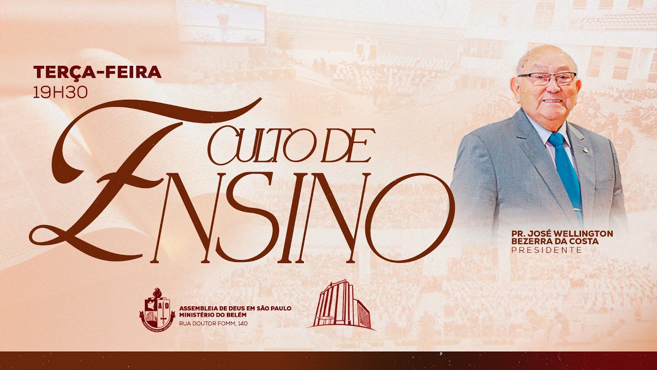 CULTO DE ORAÇÃO E DOUTRINA | 25/08/2026 | TV AD BELÉM