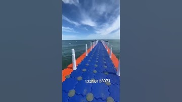 plastic pontoon water floating bridge walkway #floating bridge
