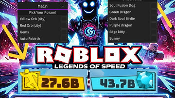 LEGENDS OF SPEED SCRIPT | (AUTO GLITCH PETS, Auto Collect Orb, Auto Collect Gems, Auto Rebirth)