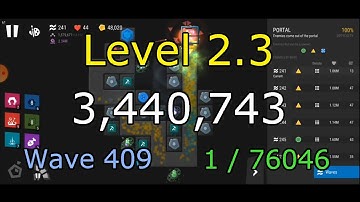 Infinitode 2 level 2.3 : 3,440,743 Score (Wave 409, Rank 1/76046)