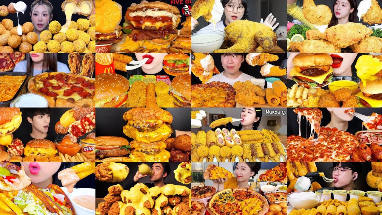 2× SPEED EATING SOUND | FAST FOOD, CHEESE BALLS, FRIED CHICKEN, WHOLE CHICKEN | MUKBANG COMPILATION