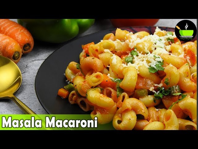 Pasta Recipe | Indian Style Macaroni Pasta Recipe | Lunch Box Recipe | Macaroni Recipe | She Cooks