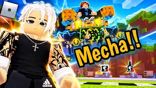 I created a Mecha as a newbie in Build and Kill zombies in Roblox