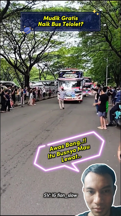 Mudik Gratis Naik Bus Telolet? #busmania #basuri #shorts