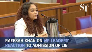 Raeesah Khan on WP leaders' reaction to admission of lie