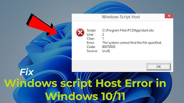 Windows Script Host Error In Windows 10/11(fixed)