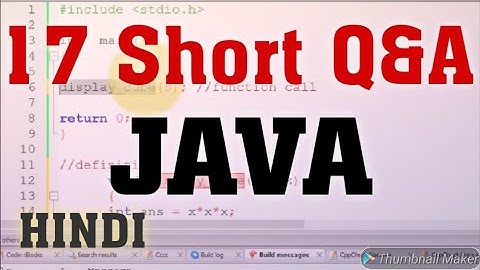 java mcqs with answers for placement| freshers | objective type| hindi |Java programming tutorial