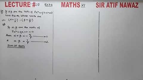 XI MATHS || EX 3.6 || LEC#07 || SINDH BOARDS || PROF. ATIF NAWAZ || MATHONICS
