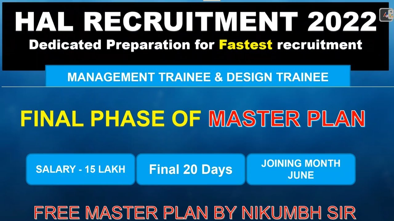 HOW TO CRACK HAL MANAGEMENT TRAINEE / DESIGN TRAINEE EXAM (2022) - YouTube