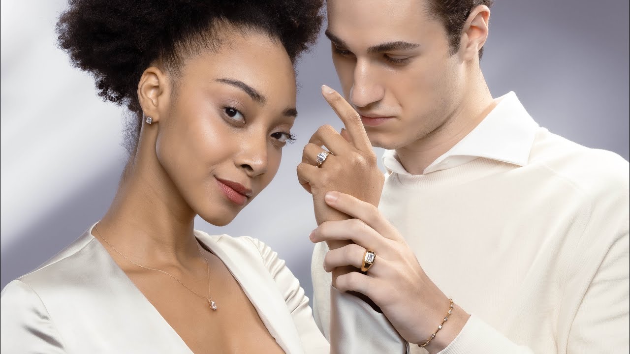 The Dance of Love: A Proposal with Verlas' Emerald Trinity Vows. Shop now at Verlas.com