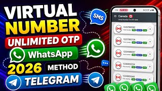 Free Virtual WhatsApp Number | How to create a fake WhatsApp in 2026 | How to create USA virtual ... screenshot 4