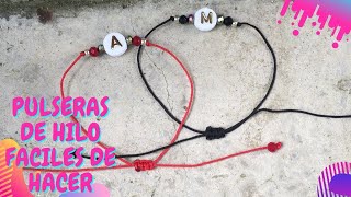 PULSERAS DE HILO FACILES DE HACER Y MUY HERMOSAS ❤CON MATERIALES DE LA TIENDA FASHEWELRY EN AMAZON