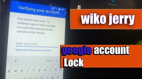 2017 wiko jerry google account Bypass Remove Google Acount Lock Frp